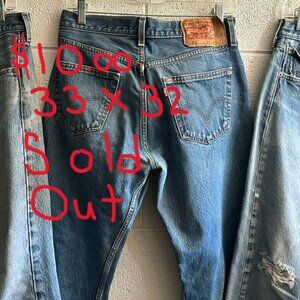 Levi's 501 button fly shrink to fit relaxed